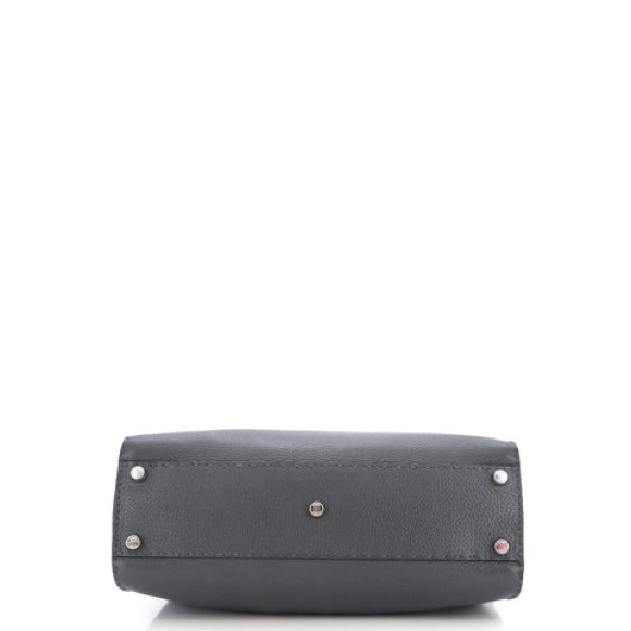 Fendi Grey Selleria Leather Peekaboo Shoulder Bag - Picture 4 of 11